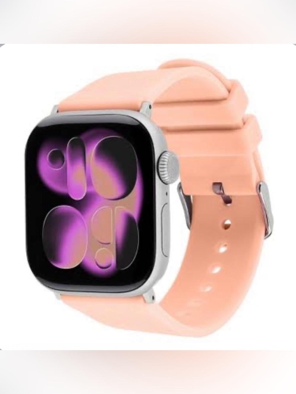 Case-Mate Universal Silicone Watch Band Peach Fits all Apple Watches 1-10/SE